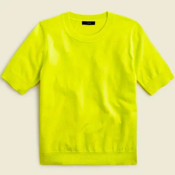 J Crew Short-sleeve silk blend crewneck sweater in 2XL - Picture 1 of 6